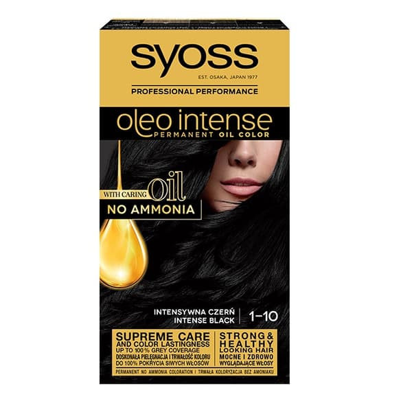 Syoss Oleo Intense Hårfarve - Intensiv Sort 1-10