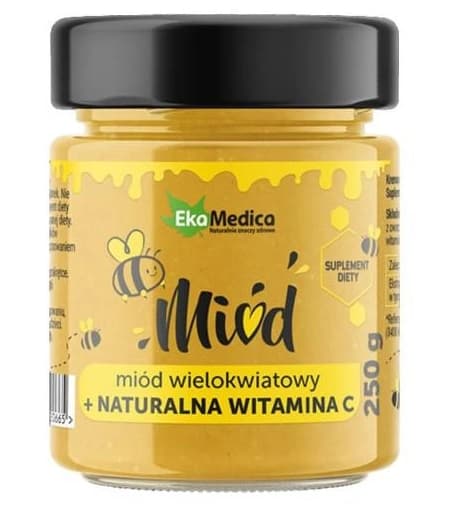 Luonnon C-vitamiinilla täydennetty monikukkahunaja, 250g