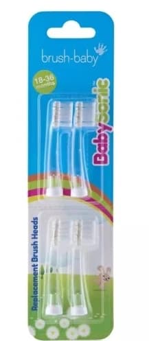 Borsthuvuden för Sonic-tandborste, 18-36 månader, 4-pack - Brush-Baby