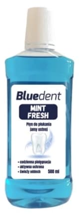 Mundskyllevæske Bluedent, Frisk Pebermyntesmag, 500 ml