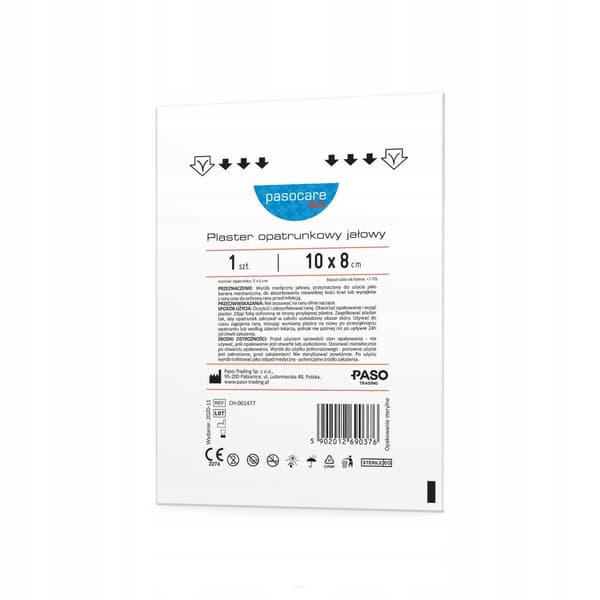 Steril Plasterbandage Pasocare Med 10cm x 8cm 1 stk.