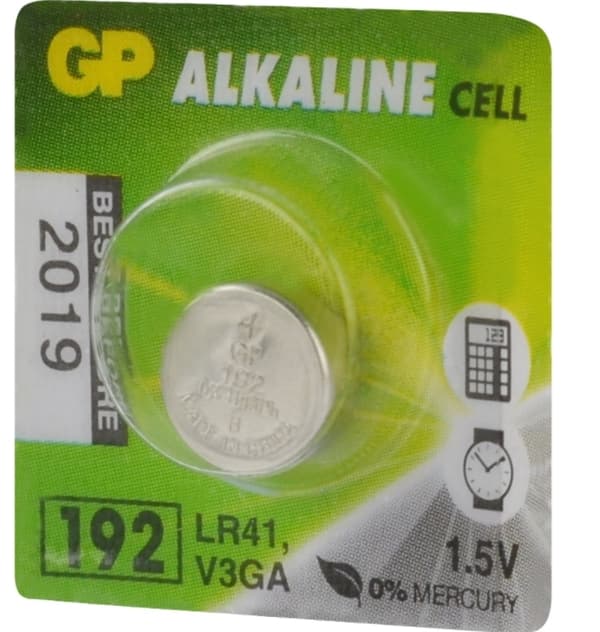 GP LR41, AG3, 192 Batteriindsats