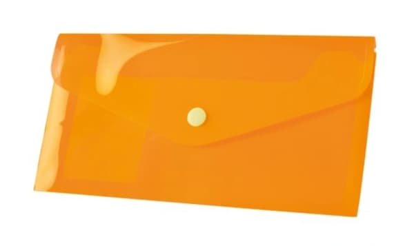 Orange Tryckknapp Kuvert