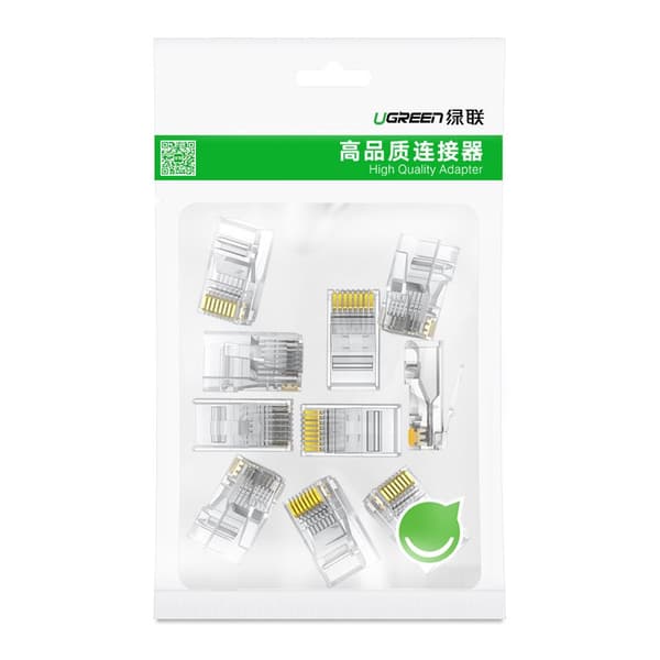 Ugreen 10x RJ45 8P8C Cat 6 Gennemsigtig Stik (50961)