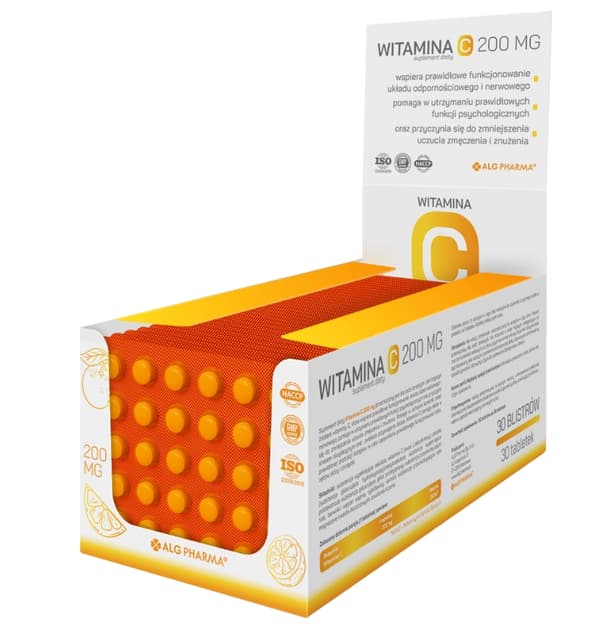 C-vitamiini 200 mg, 30 tablettia