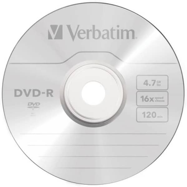 DVD-R 4,7GB Verbatim Premium Kvalitet, Høj Kapacitet til Langvarig Dataarkivering
