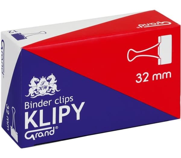 12stk. Kontorklips med en længde på 32mm