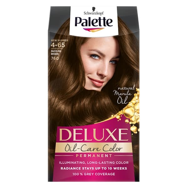 Hårfarve Palette Deluxe Oil-Care med Mikroolier 760 Glødende Brun