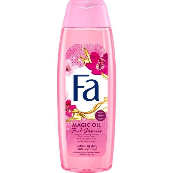 Fa Magic Oil Pink Jasmine Brusegel og badevæske med rosenjasmin, 750 ml