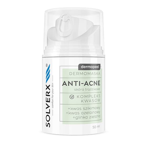 Solverx Dermopeel Ansigtsmaske til Akneudsat Hud, 50ml