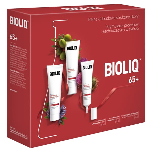 Bioliq 65+ Hudplejesæt: Dagcreme 50 ml + Natcreme 50 ml + Øjencreme 30 ml