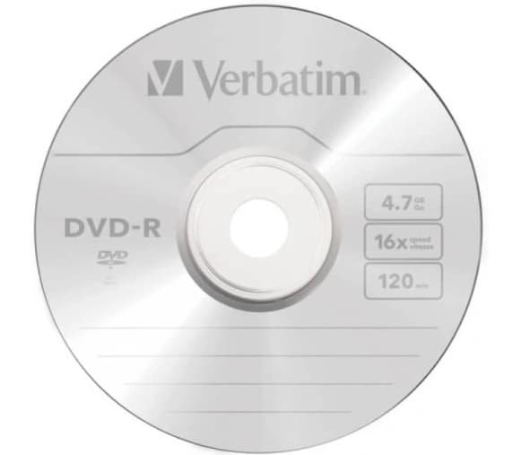 DVD + R 4,7GB Verbatim Optisk Disk til Dataoptagelse