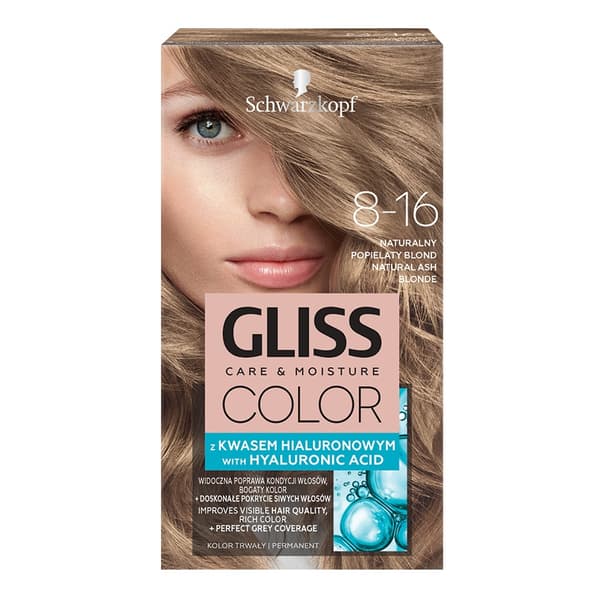 Färgkräm för Hår 8-16  Schwarzkopf Gliss Naturlig Askblond