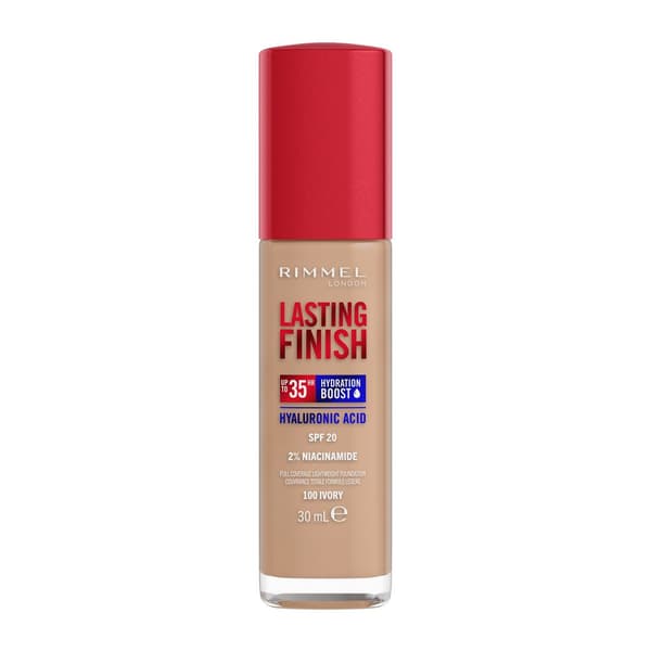Rimmel Lasting Finish Kosteuttava ja pitkäkestoinen meikkivoide SPF20-suojalla, sävy 100 Ivory, 30ml