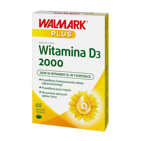 Walmark Plus D3-vitamiini 2000 IU, 60 kapselia
