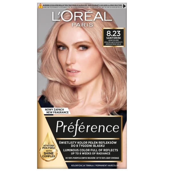 L'Oreal Paris Preference Hårfärg 8.23 - Mellanrosa Guld
