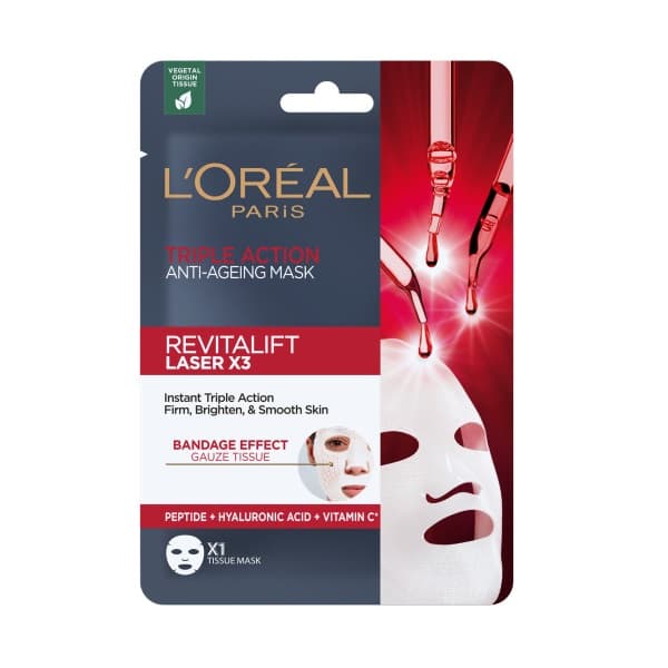 L'Oreal Paris Revitalift Laser X3 Anti-ålders mask med trippel effekt, 28 g.