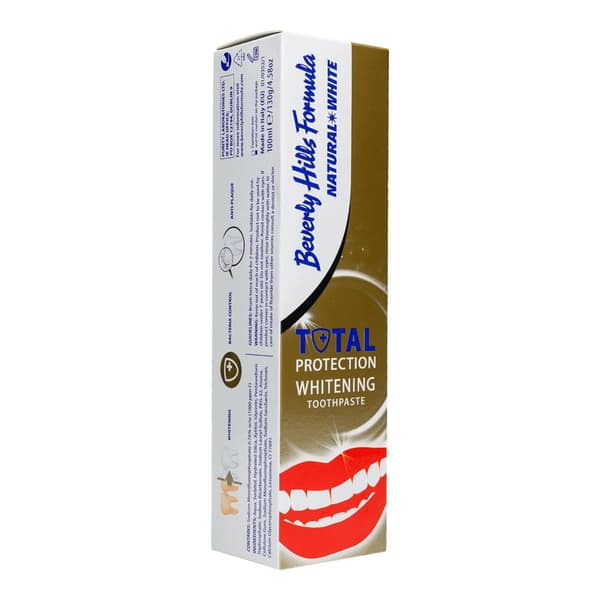 Beverly Hills Naturlig Hvid Total Beskyttelse Tandblegning Tandpasta, 100 ml