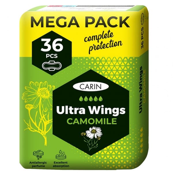 Carin Kamille Ultra Vingerbind med Vinger, 36 stk.