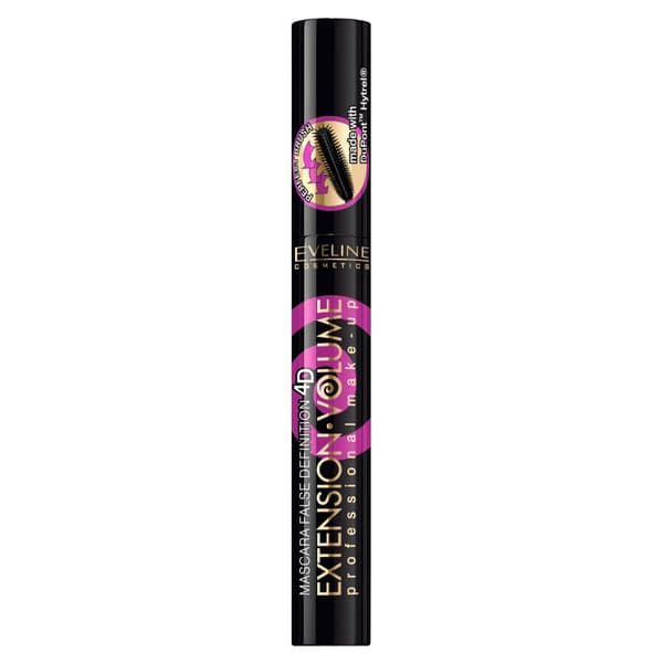 Eveline Kosmetik Extension Volume 4D Sort Mascara, 10 ml - Volumengivende & Definerende