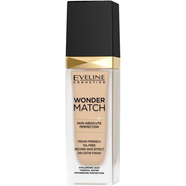 Eveline Cosmetics Wonder Match Säädettävä Meikkivoide 10 Light Vanilla, 30 ml