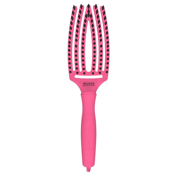 Olivia Garden FingerBrush Kombo Medium Hårborste Het Rosa
