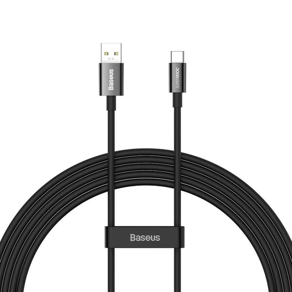 Baseus Superior Serie SUPERVOOC USB-A til USB-C Kabel 65W 2m Sort