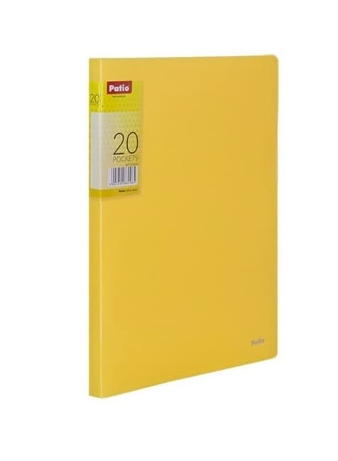 Trädgård, Mapp med 20 fickor clear book A4 gul