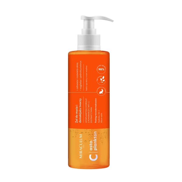 Mirakel Asta.Plankton C Rensende og Makeupfjerner Ansigtsgel, 200 ml.