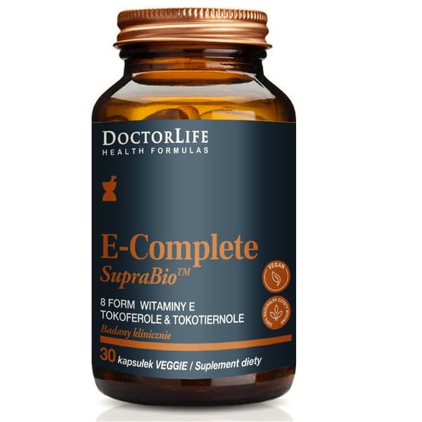 Läkare Liv E-Complete SupraBio 8 Ny Generation Vitamin E, 30 kapslar