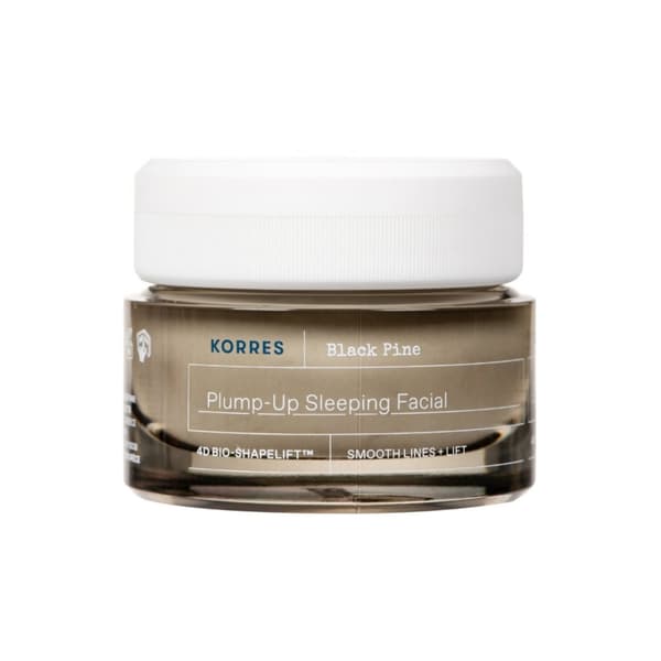Korres Svart Tall Plump-Up Återfuktande Nattkräm Mask, 40ml