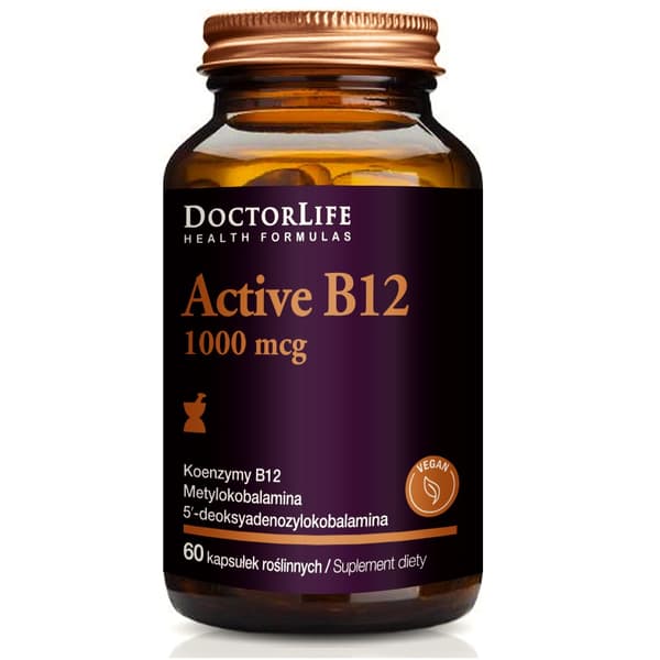 Doktor Liv Aktiv B12 Aktiv Vitamin B12 1000mcg, 60 kapslar.