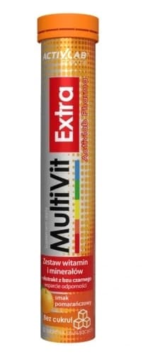 Aktivlab Pharma MultiVit Extra Appelsiininmaku, 20 poretablettia