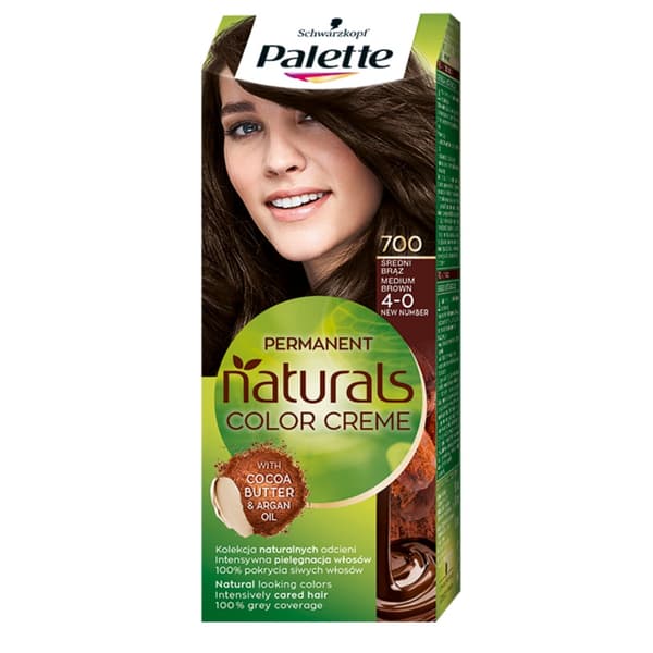 Hår Farve 700/4-0 Medium Brun - Permanent Creme Hårfarve Naturlige Nuancer