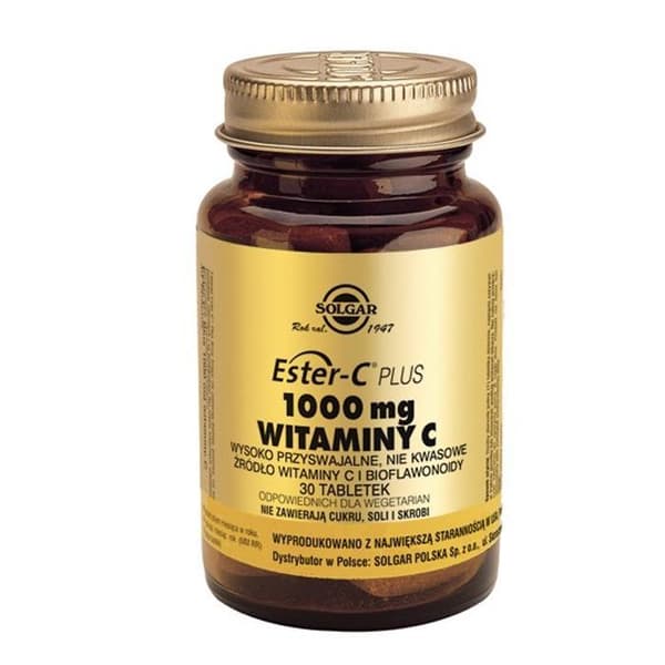 Solgar Ester C-Plus 1000 mg 30 tabletter - Högkoncentrerad Vitamin C med Ester-C för immunsystemet