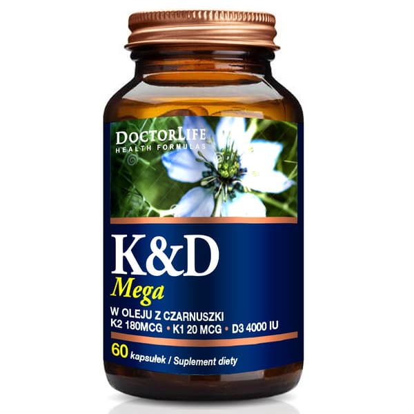Vahvuus K2+D3 mustakuminaöljyssä, 60 kapselia