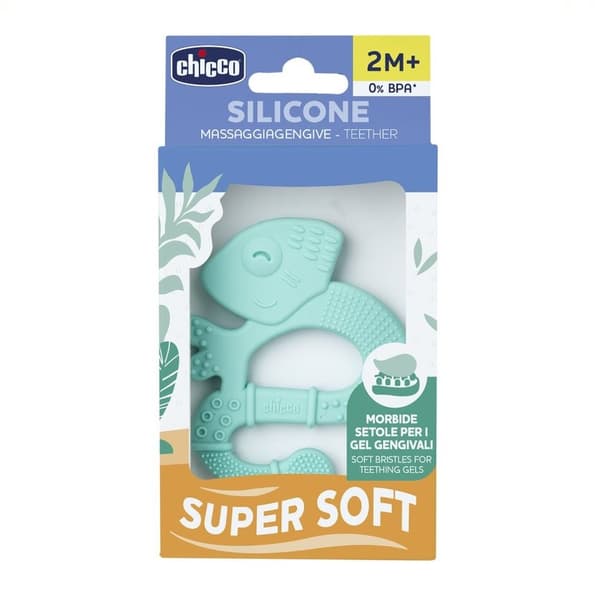 Chicco Silikone Bidring Blød Leguan 2m+ Dreng