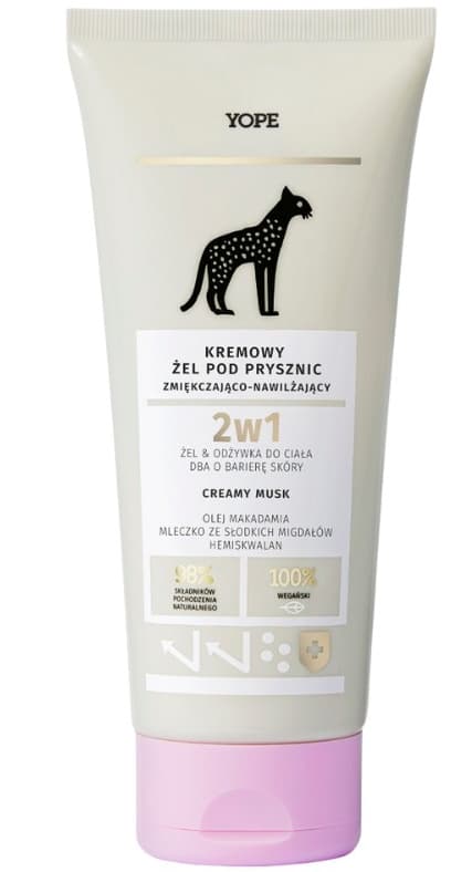 Kremet Shower Gel Creamy Musk, 200 ml - Fugtgivende moskus Yope