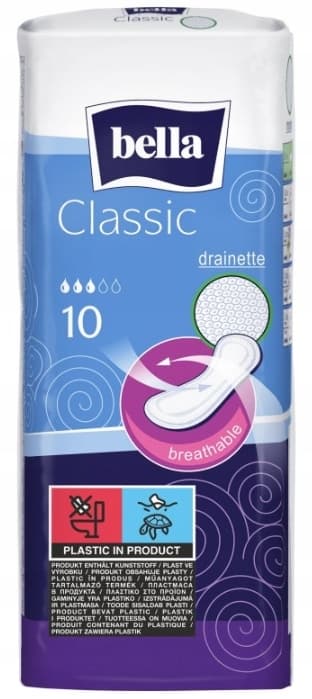 Feminin Hygien Bella Classic Air Mångsidiga Inlägg, 10 st