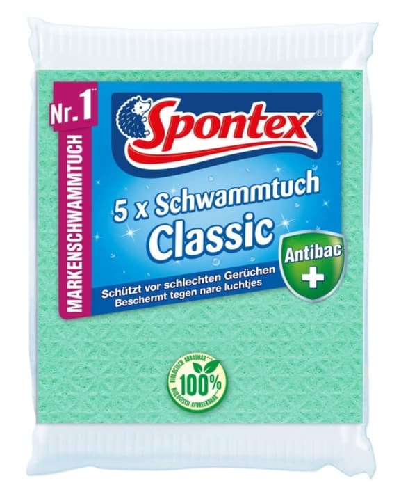 Mikrofiberdukar med självrengörande egenskaper, Spontex - 5-pack