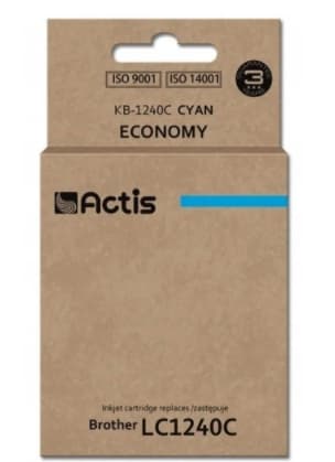 Actis Cyan blækpatron til Brother KB-1240C (erstatning for LC1240C) - Høj kvalitet og pålidelig udskrift til din printer. Køb nu!