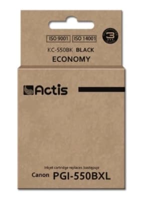 Actis Canon KC-550Bk Blækpatron (Erstatning for PGI-550Bk) - Sort. Kvalitet blæk til din Canon-printer. Passer til flere modeller. Køb nu!