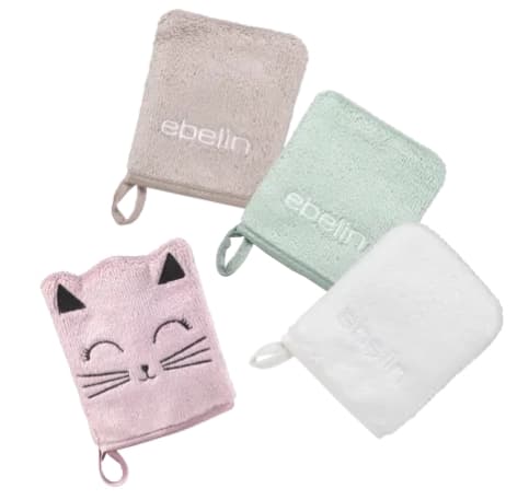 Ebelin Blødt Mikrofiber Ansigtsrengøringshandske, 1 stk.