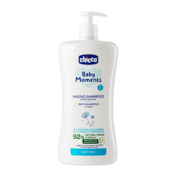 Chicco Baby Moments Vauvan Shampoo ja Kylpyvaahto 0kk+, 750 ml