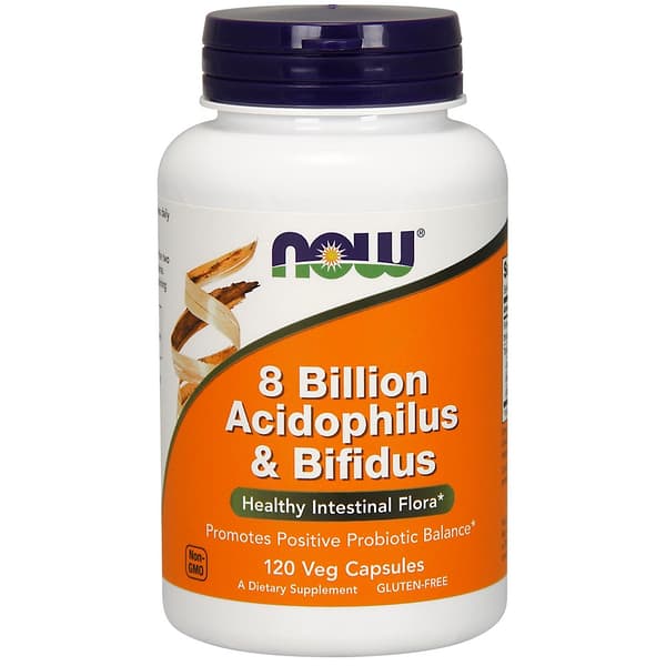Now Foods 8 Miljardia Acidophilus & Bifidus, 120 Kapselia
