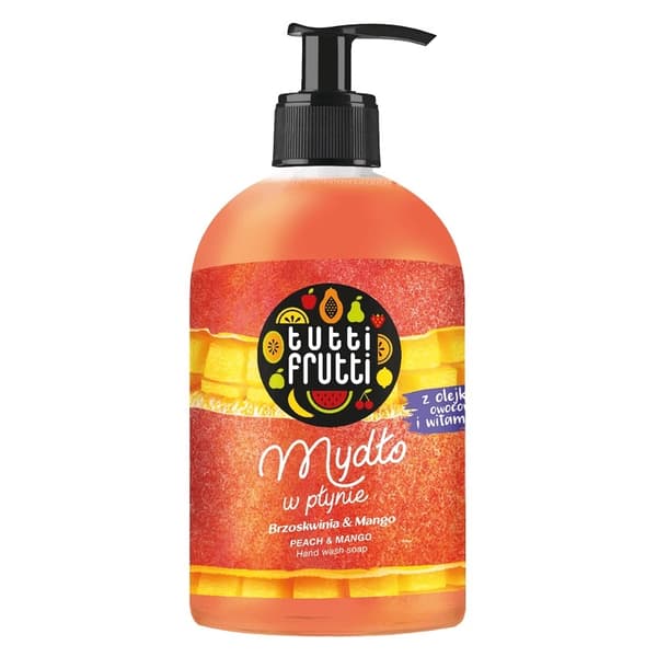Farmona Tutti Frutti flydende sæbe med frugtolier, Fersken & Mango, 500ml