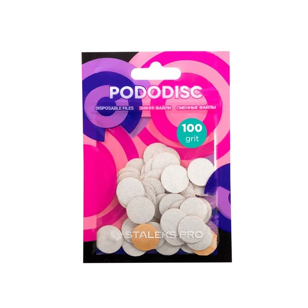 Staleks PodoDisc Pro Expert Vita Utbytbara Kuddar S Grit 100, 50-pack