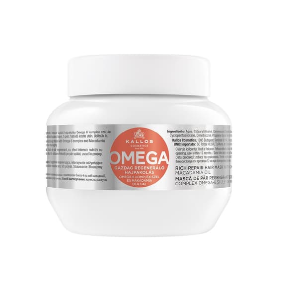 Kallos Omega Rik Regenererande Hårinpackning med Omega-6 Komplex och Macadamiaolja