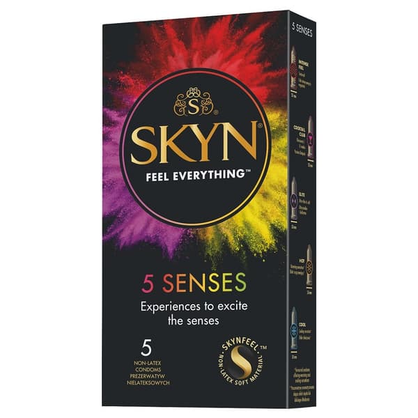 Unimil Skyn 5 Sanser Latexfri Kondomer, 5 stk