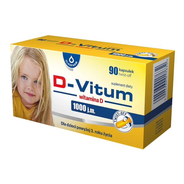 D-Vitum D 1000 j.m. Ravintolisä, 90 kapselia